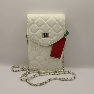 Badgley MischkaDiamond Quilted Pearl Vegan Leather Cell Phone Case - White